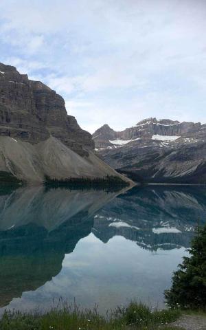 Self Reflection - Bow Lake AB, Canada - Printable image 5"X8" 300dpi digital download